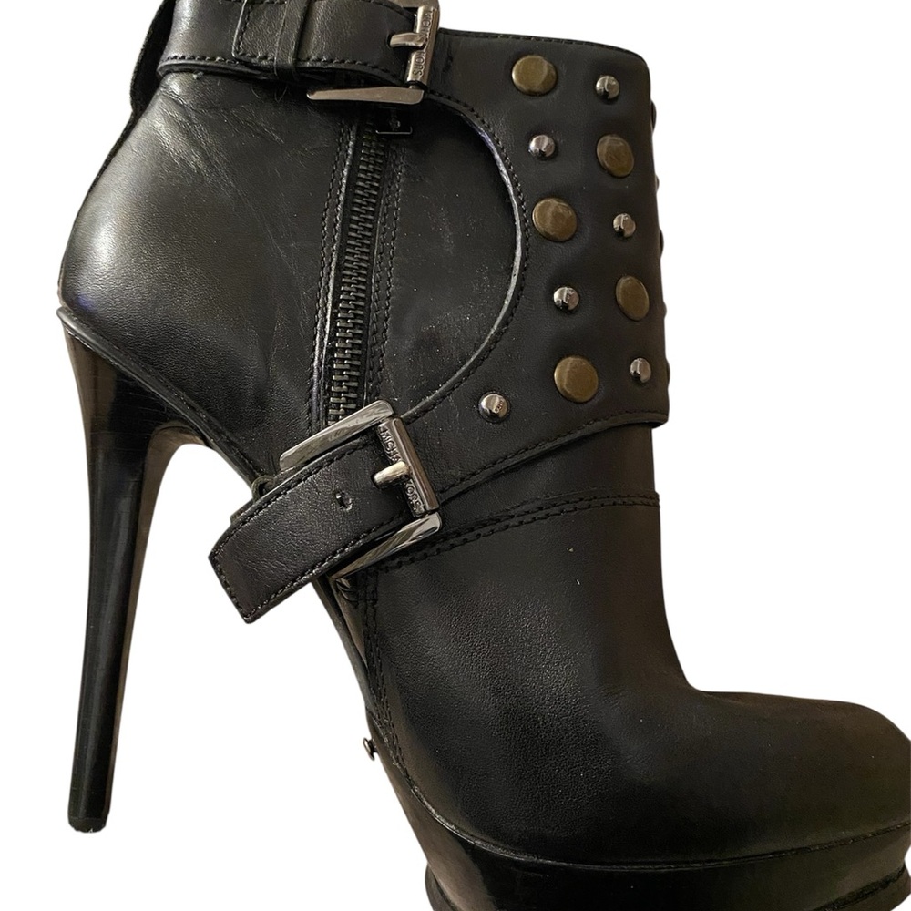 Michael Kors Black Studded Heeled Boots
